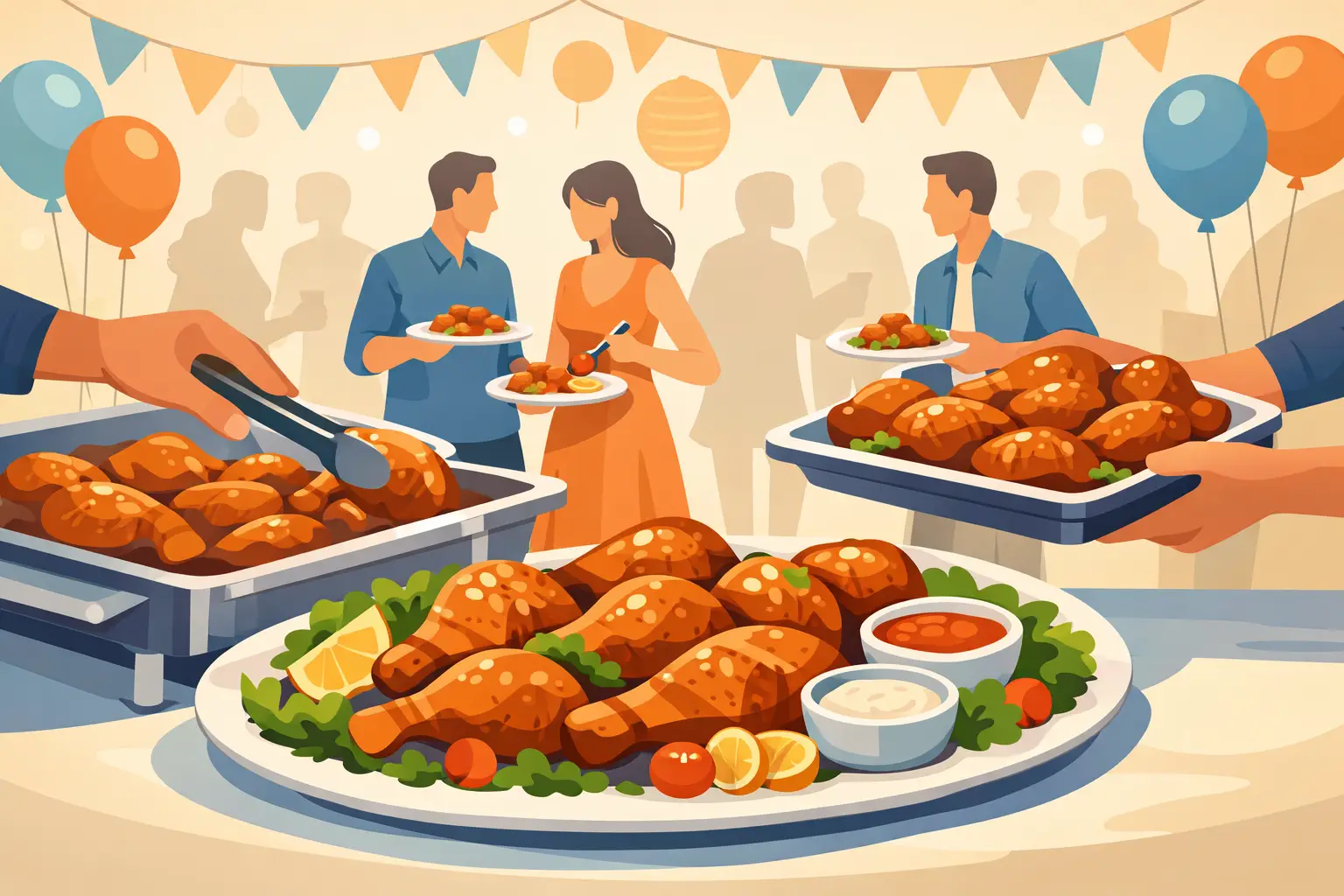 How to Serve Party Chicken for a Hungry Crowd