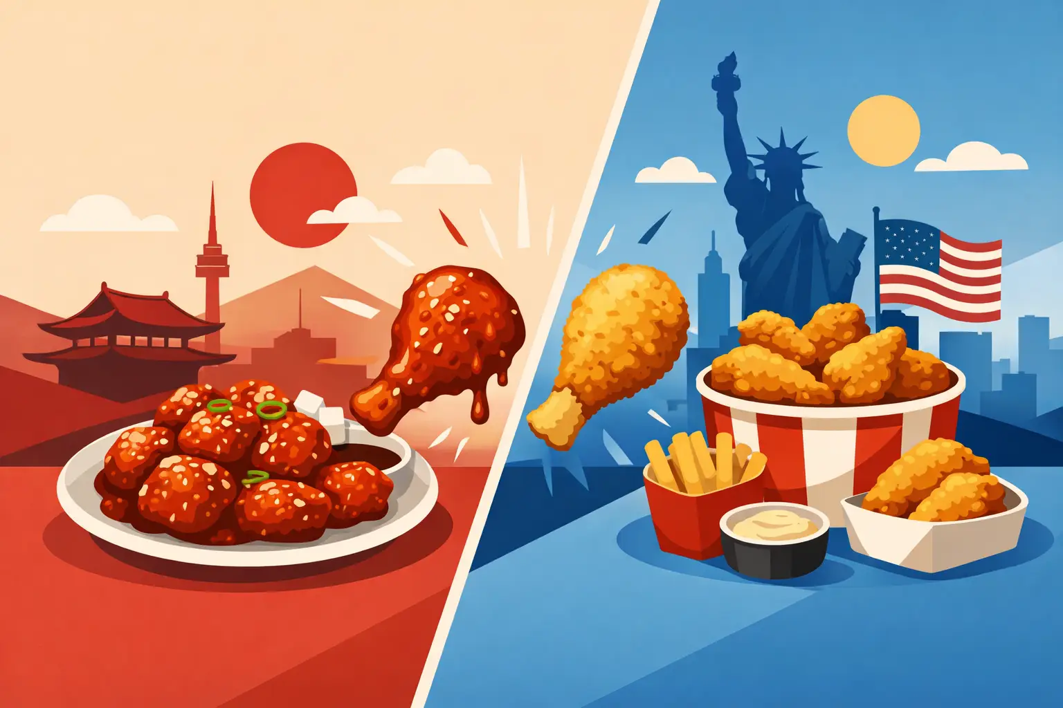 Korean Chicken Versus American Chicken Compared