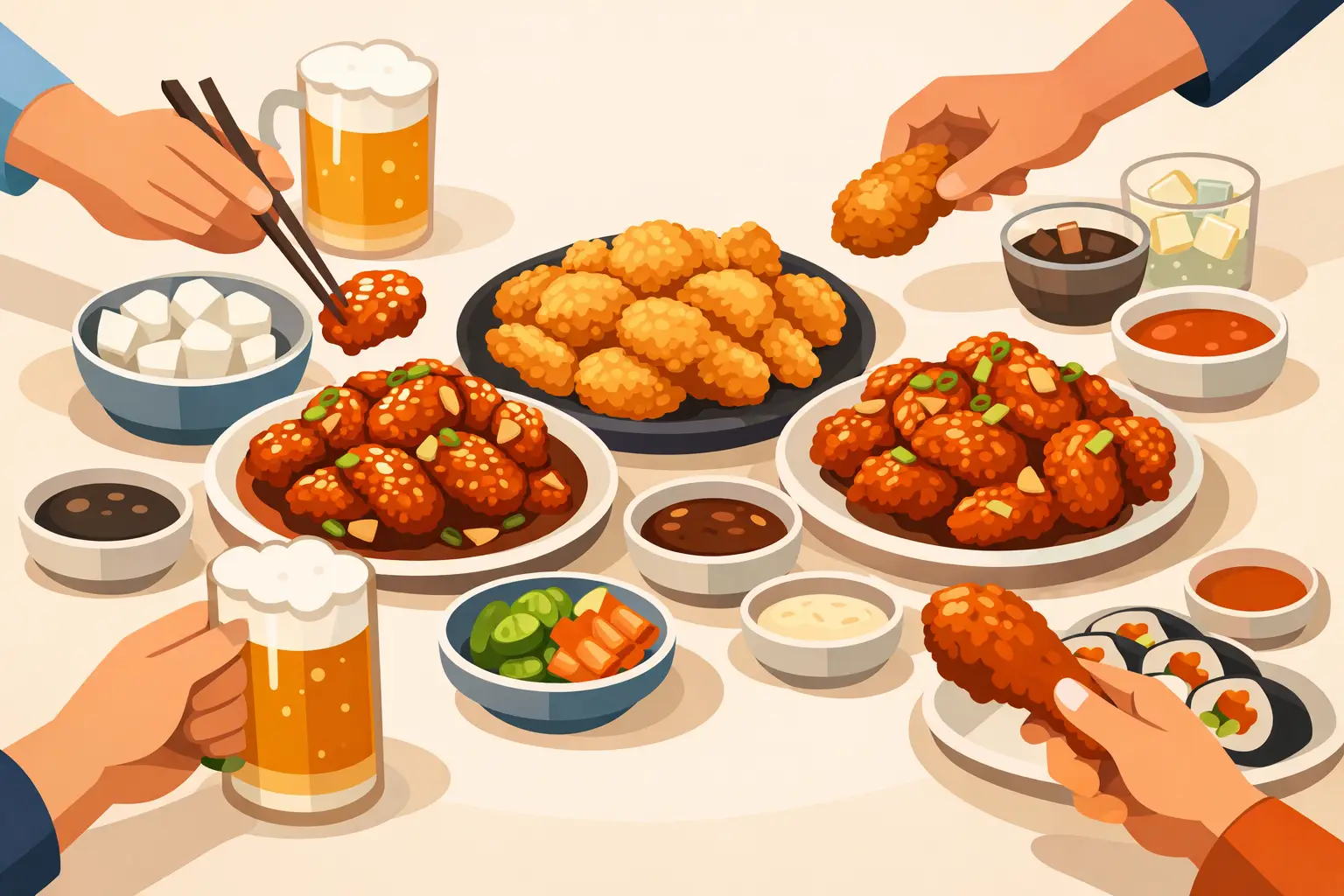 What to Order for Groups With Korean Fried Chicken
