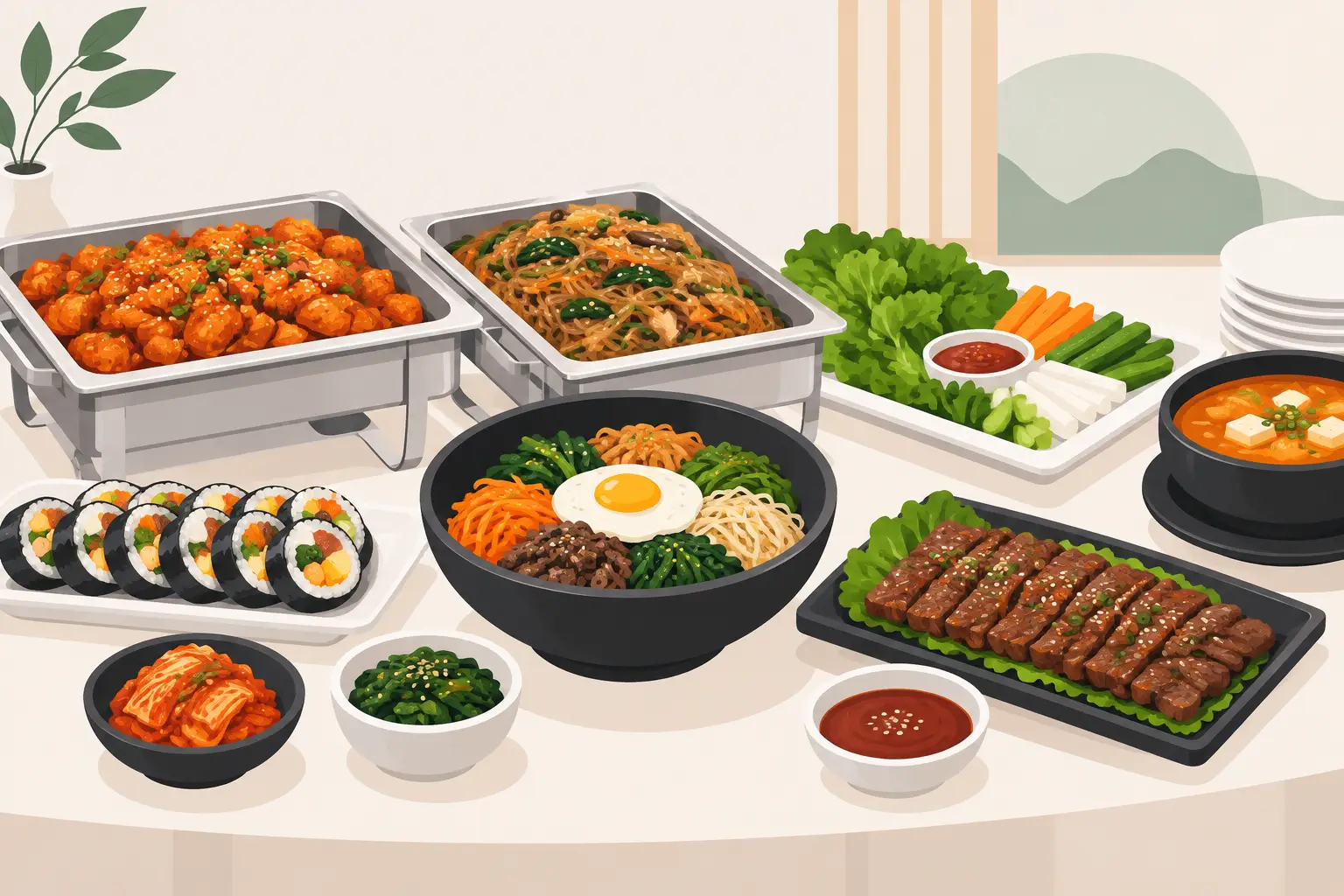 10 Korean Catering Menu Examples for Groups
