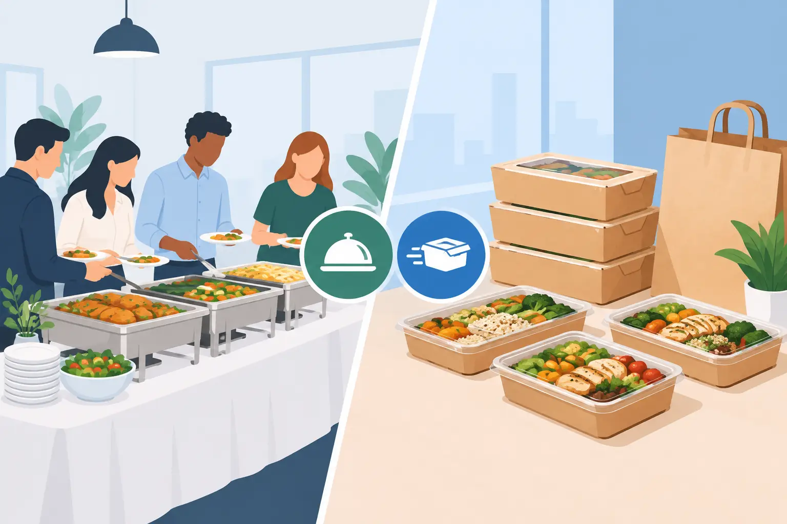 Catering Versus Meal Delivery for Groups